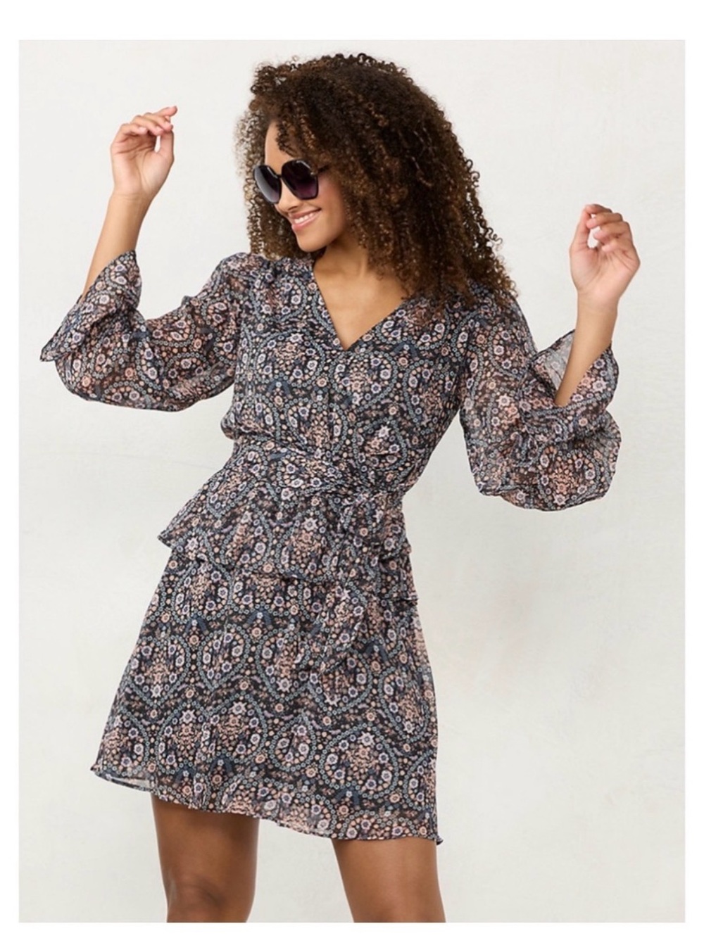 Women's LC Lauren Conrad Peplum Hem Faux-Wrap Dress